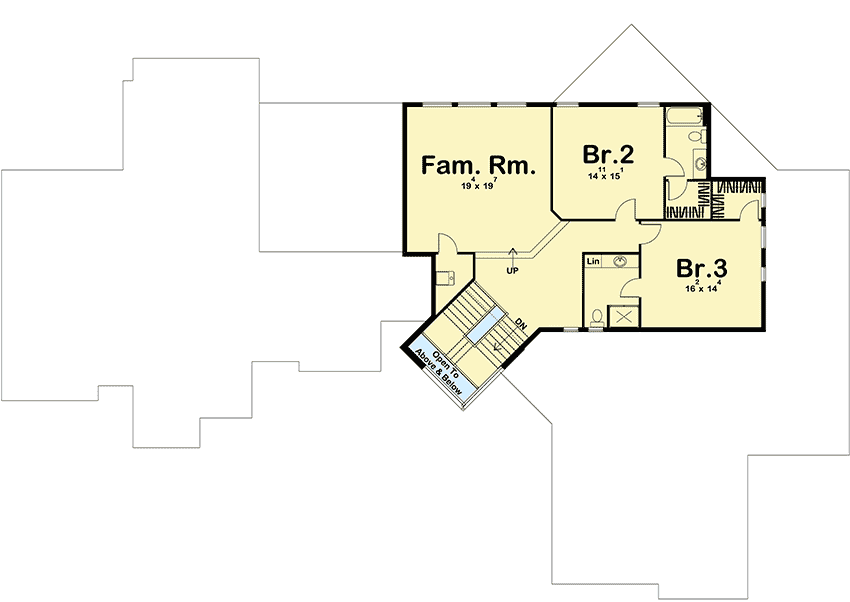 Plan 62675DJ: Modern Mediterranean with Sunken Great Room - Floor Plan - 2nd Floor - European, Mediterranean