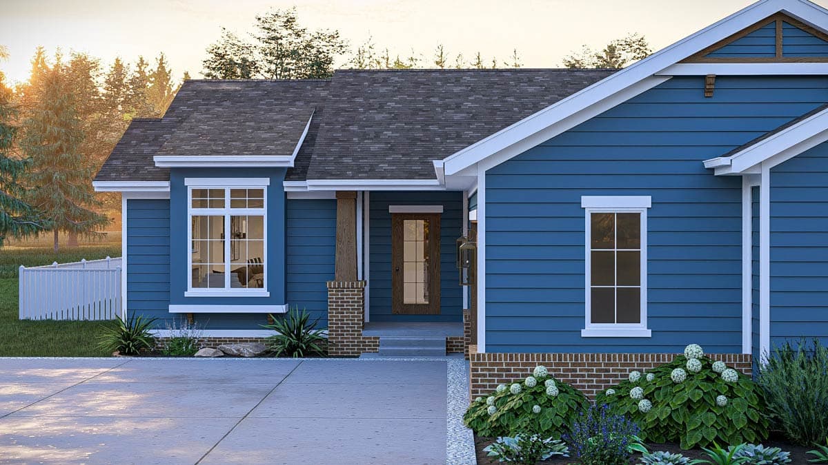 Plan 62680DJ: 3-Bed Ranch House Plan with Clustered Bedroom Layout - 1628 Sq Ft - Image #6 - Northwest, Ranch