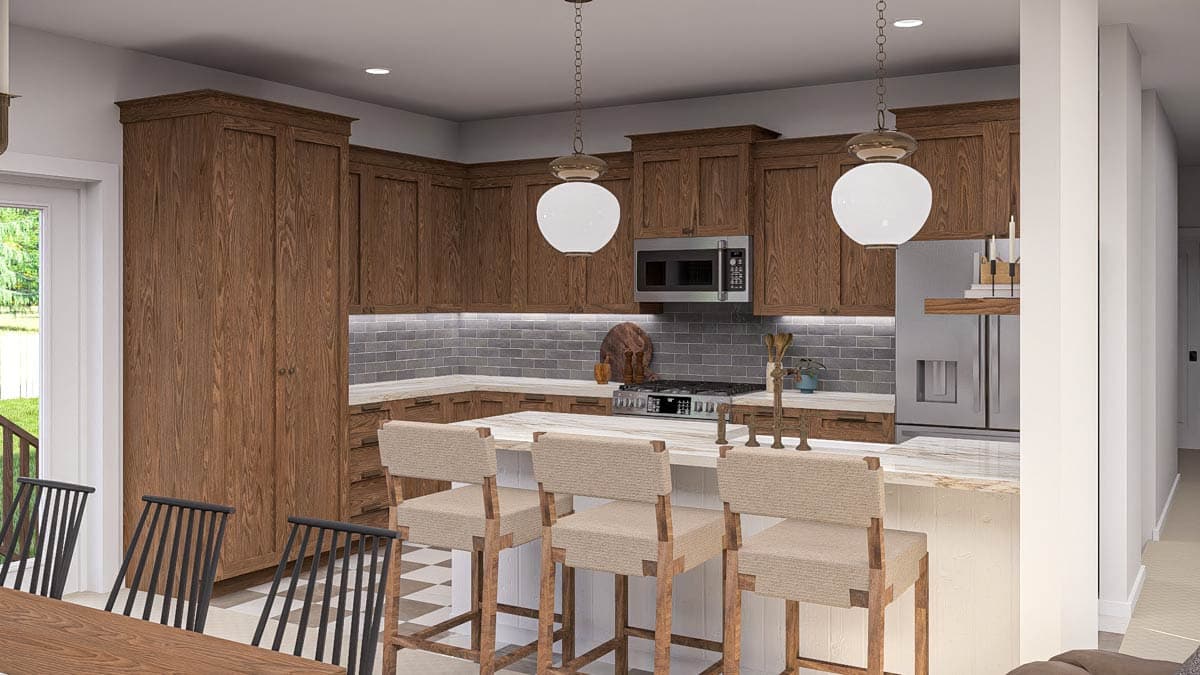 Plan 62680DJ: 3-Bed Ranch House Plan with Clustered Bedroom Layout - 1628 Sq Ft - Image #7 - Northwest, Ranch