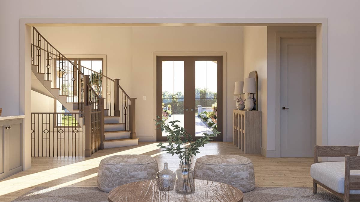 Plan 62682DJ: Luxurious 5-Bedroom Mediterranean House Plan with 2-Story Great Room - 4853 Sq Ft - Image #6 - Mediterranean, Spanish, Tuscan