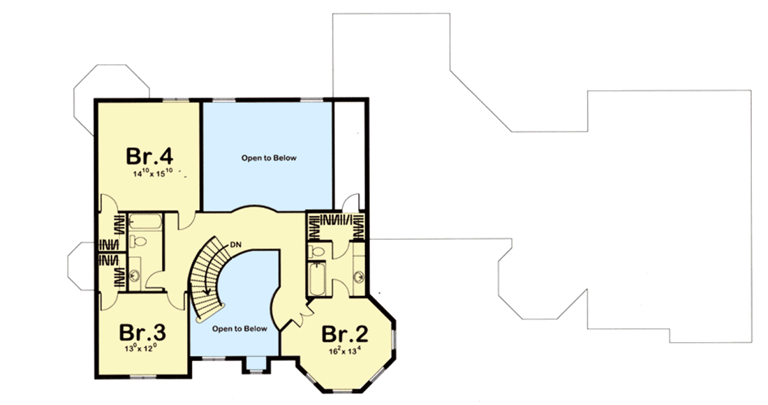Plan 62686DJ: Victorian Beauty - Floor Plan - 2nd Floor - Country, Victorian