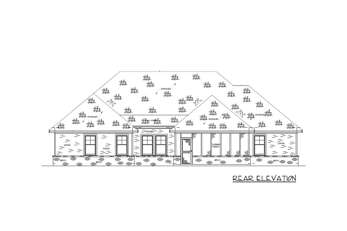Plan 83896JW: Split Bedroom House Plan with Three Gables - Image #28 - Craftsman, Northwest