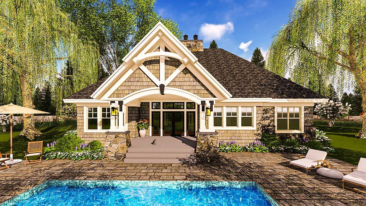 Plan 14656RK: Highly-Detailed Craftsman Home Plan with Bonus Suite Over Garage - Image #6 - Bungalow, Craftsman, Northwest