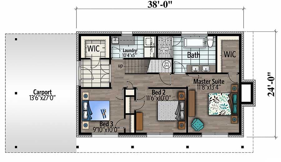 Plan 90298PD: Master Down Modern Home Plan with Huge Outdoor Living Room - Floor Plan - Lower Level - Contemporary, Mid Century Modern, Modern