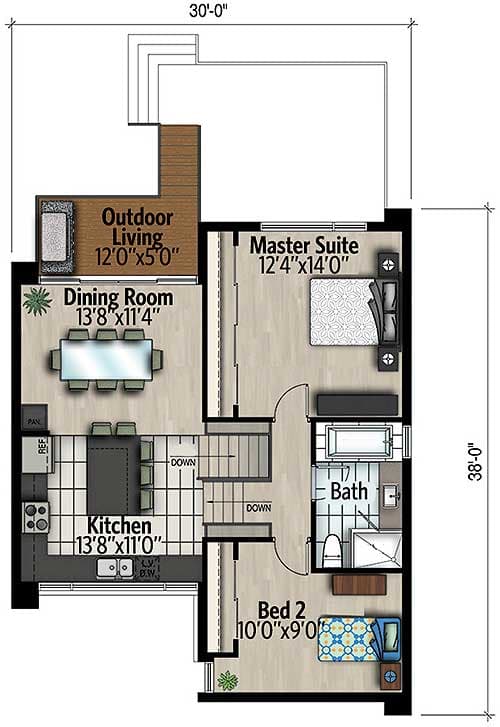 Plan 90304PD: Sleek Modern House Plan - Floor Plan - Upper Floor - Contemporary, Modern