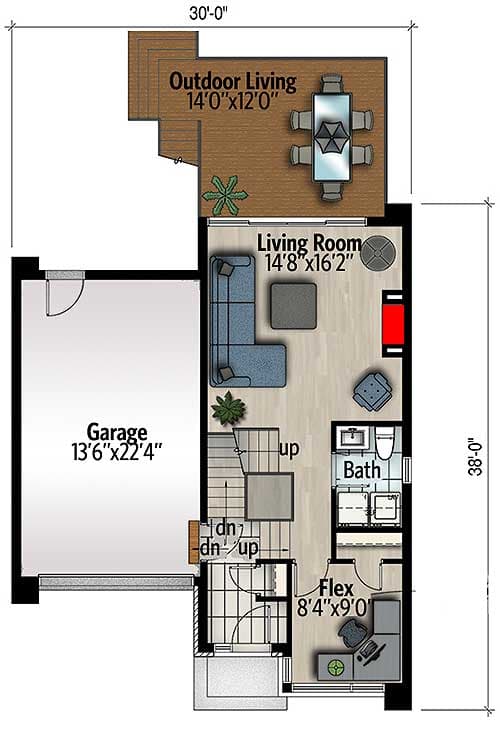 Plan 90304PD: Sleek Modern House Plan - Floor Plan - Ground Level - Contemporary, Modern