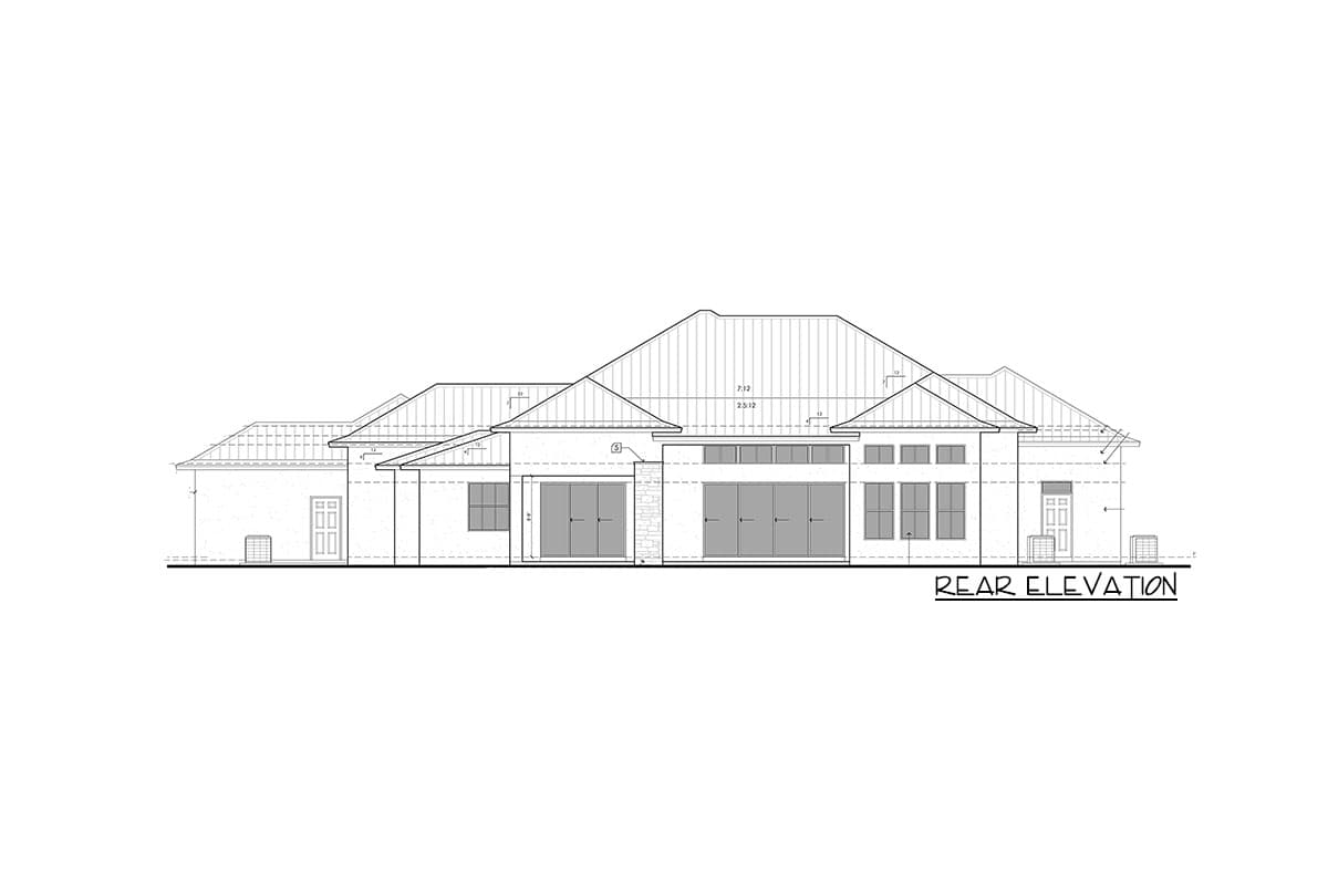 Plan 82222KA: Southern House Plan with Private Front Courtyard and Exercise Room - Image #4 - Southern, Traditional