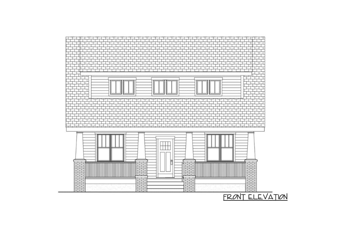 Plan 50160PH: Cottage House Plan with Full Front Porch and Shed Dormer Above - Image #10 - Bungalow, Cottage, Country, Craftsman