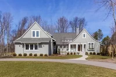 Shingle Style Ranch House Plan with Optional Finished Lower Level