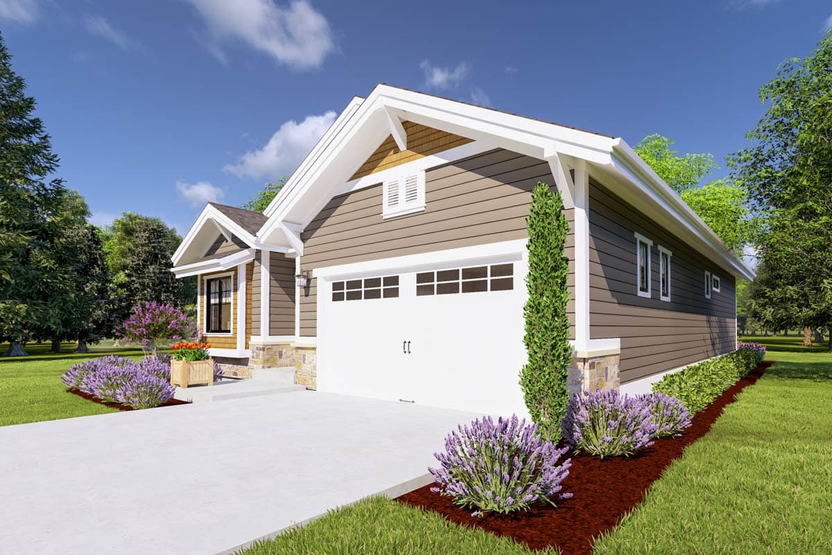 Plan 64437SC: Cozy Bungalow with Optional Finished Lower Level - Image #7 - Bungalow, Craftsman