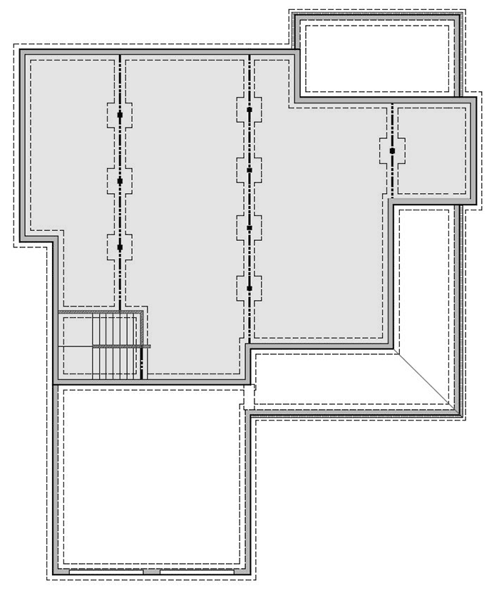 Plan 51765HZ: Exclusive Modern Farmhouse Plan with Flexible Upstairs - Floor Plan - Unfinished Basement - Country, Farmhouse, Modern Farmhouse, Southern, Traditional