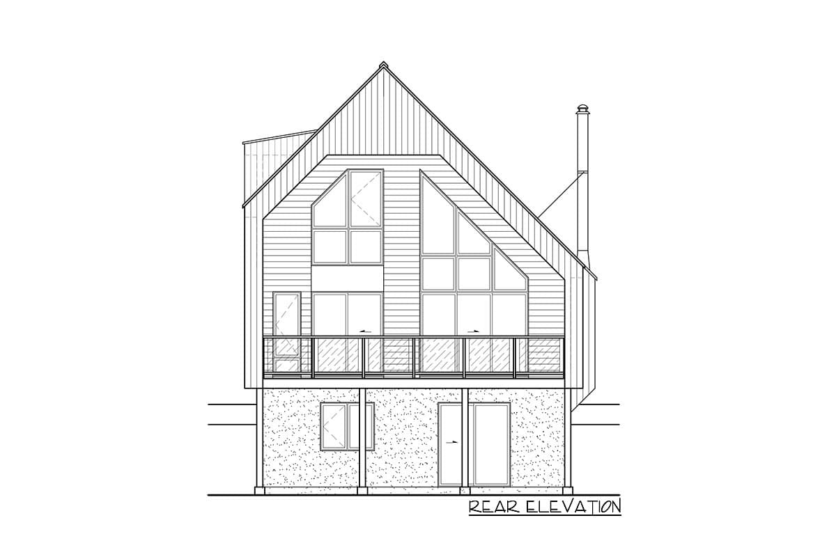 Plan 80903PM: Chalet-Style Vacation Cottage with Finished Lower Level - 1457 Sq Ft - Image #4 - Contemporary, Modern, Vacation