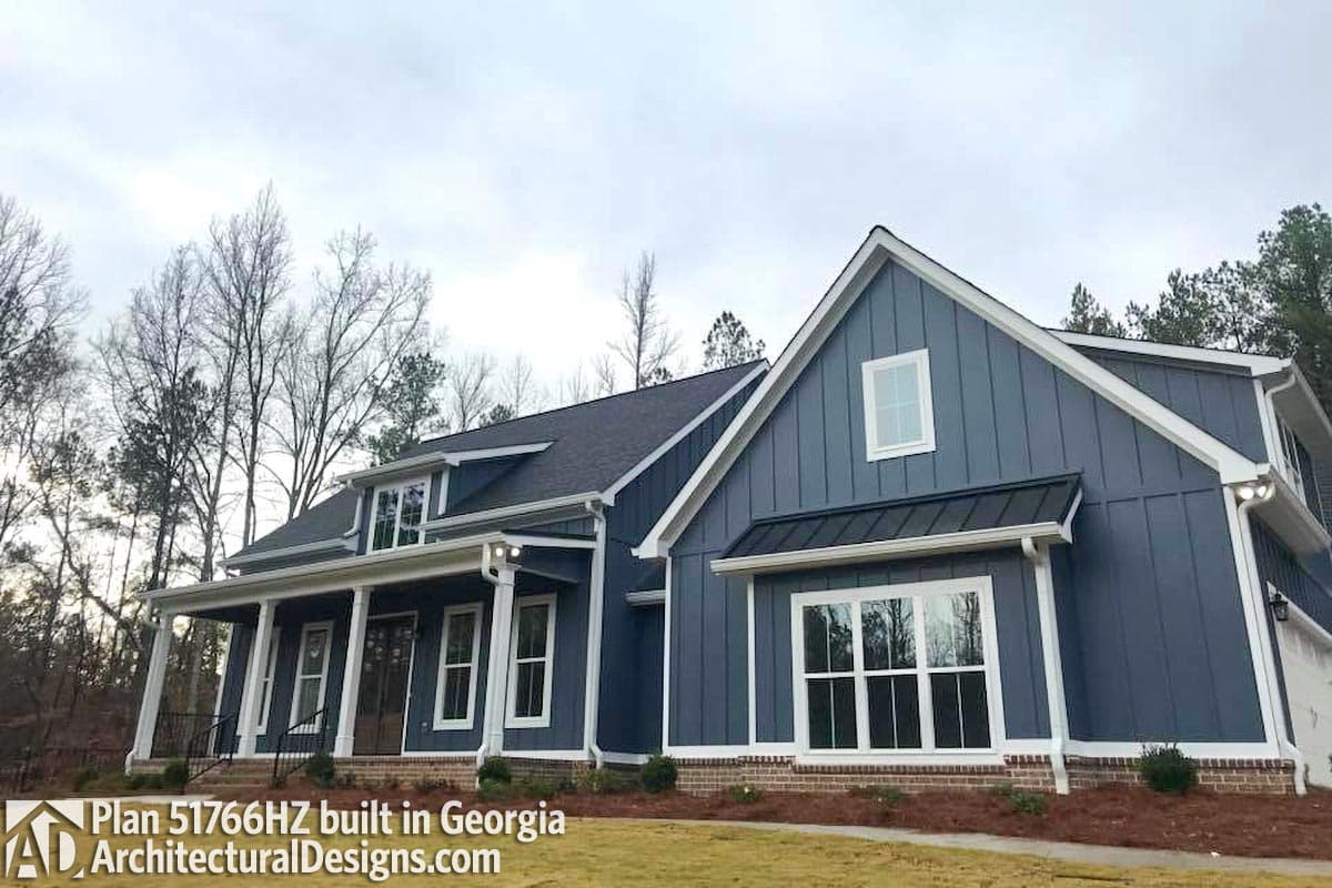 build gallery item - Exclusive Modern Farmhouse Plan 51766HZ comes to life with modifications in Georgia