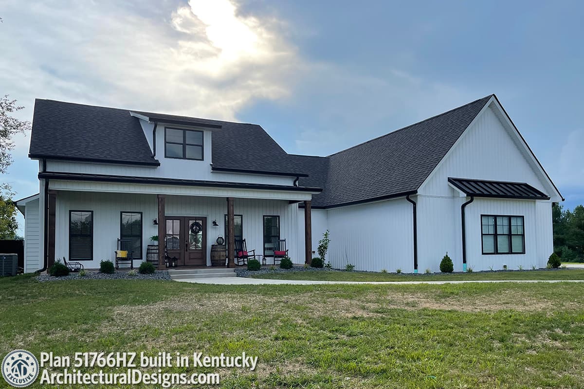 build gallery item - Exclusive Modern Farmhouse Plan 51766HZ comes to life in Kentucky on a Walkout Basement