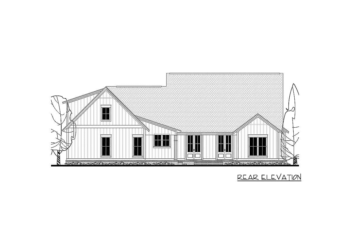 Plan 51766HZ: Mid-Size Exclusive Modern Farmhouse Plan - 2304 Sq Ft - Image #32 - Country, Craftsman, Farmhouse, Modern Farmhouse, New American, Traditional