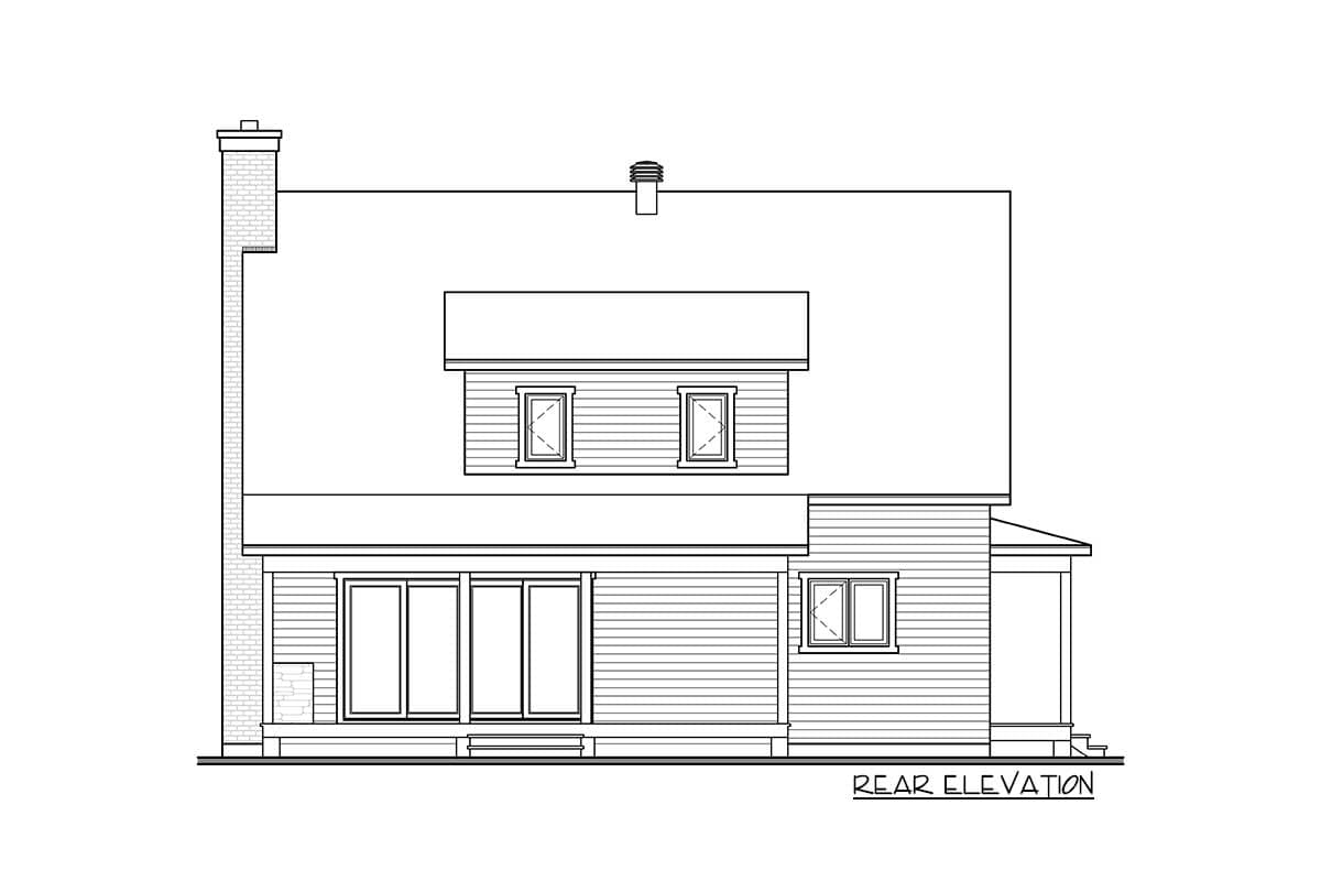 Plan 22474DR: 3-Bed Cottage House Plan with Open Floor Plan - 1772 Sq Ft - Image #6 - Cabin, Cottage, Northwest, Vacation