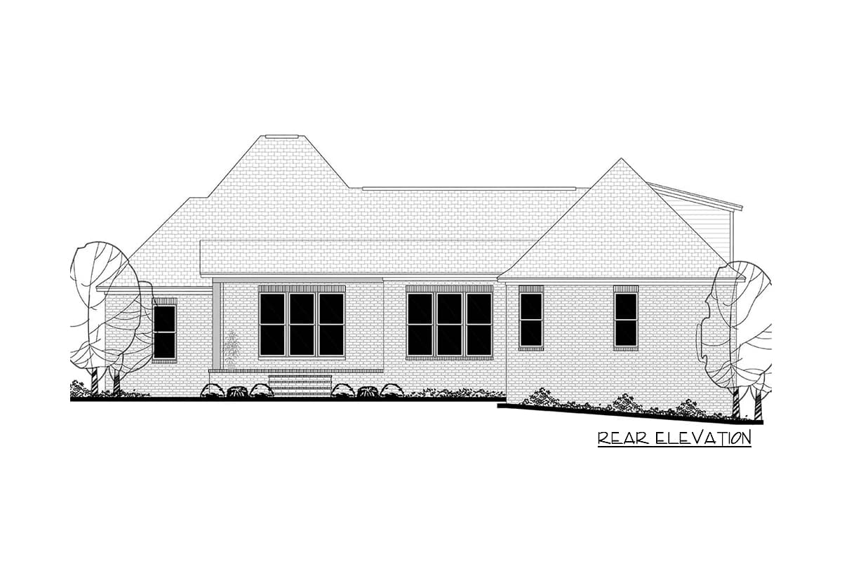 Plan 51768HZ: Exclusive Charming French Country House Plan With Optional Bonus Room - Image #38 - Acadian, French Country, Louisiana-Style, Southern, Traditional