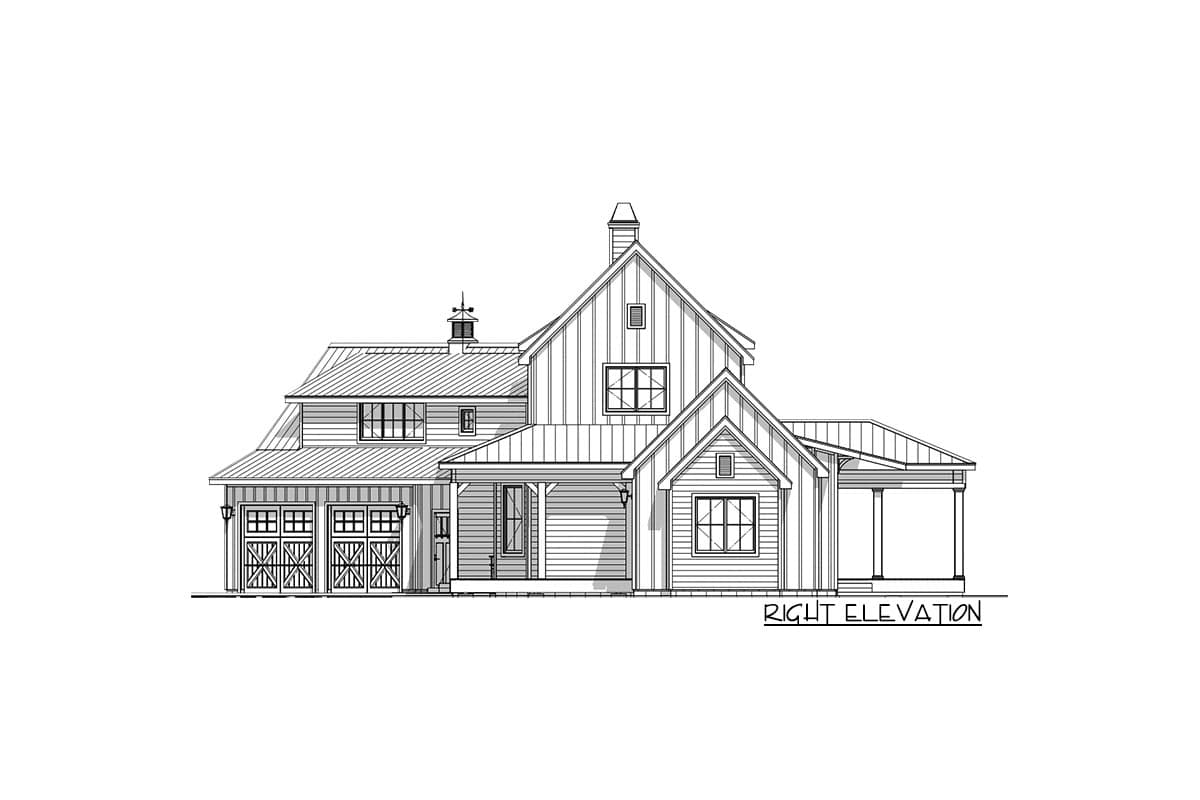 Plan 28912JJ: Modern Farmhouse with Angled Garage Plus Bonus Room Above - Image #11 - Country, Farmhouse, Modern Farmhouse, New American, Traditional