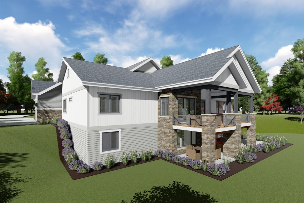 Plan 64438SC: Three Bedrooms with the Option for Three More - Image #5 - Craftsman, Farmhouse, Northwest