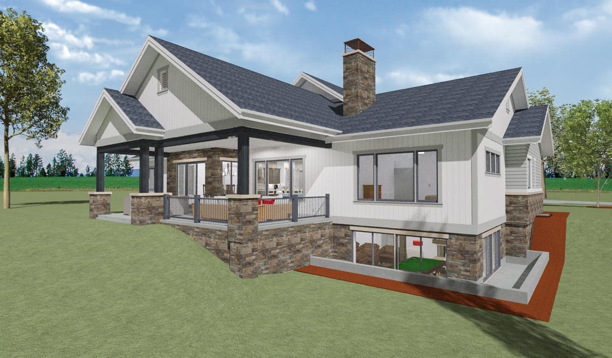 Plan 64438SC: Three Bedrooms with the Option for Three More - Image #10 - Craftsman, Farmhouse, Northwest