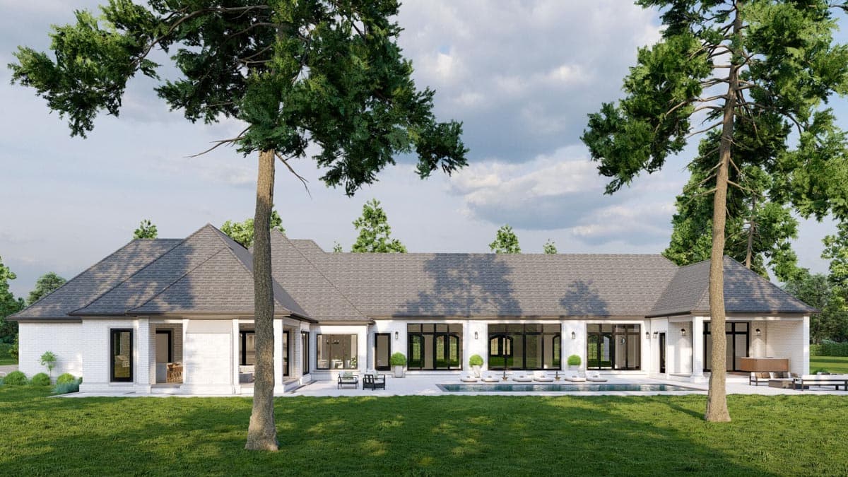 Plan 70558MK: Grand One Level European House Plan - Image #50 - European, Traditional