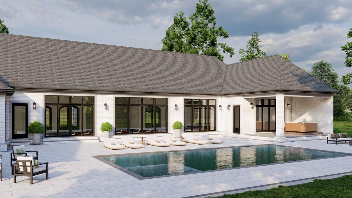 Plan 70558MK: Grand One Level European House Plan - Image #53 - European, Traditional