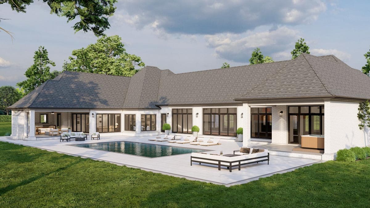 Plan 70558MK: Grand One Level European House Plan - Image #54 - European, Traditional