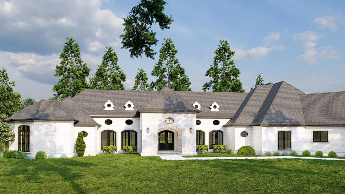 Plan 70558MK: Grand One Level European House Plan - Image #56 - European, Traditional