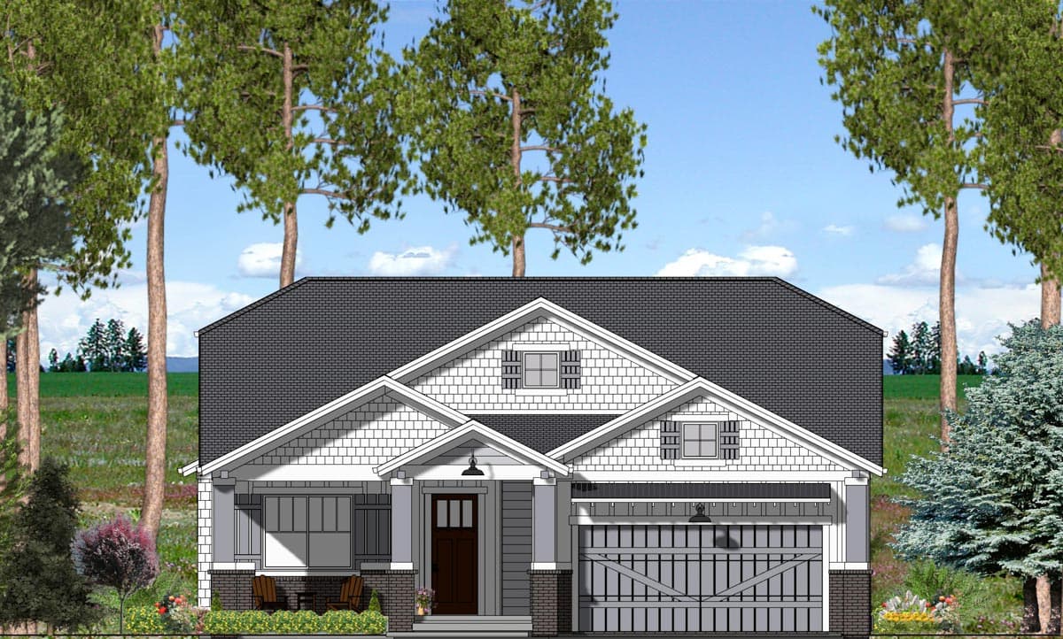 Plan 64439SC: Cozy Bungalow House Plan - 1760 Sq Ft - Image #4 - Bungalow, Craftsman, Northwest