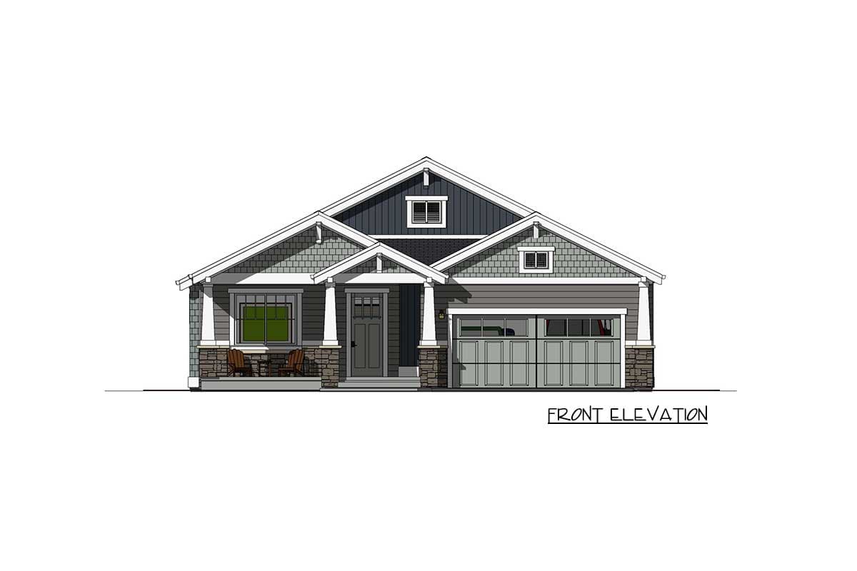 Plan 64440SC: Cozy Bungalow House Plan - 1760 Sq Ft - Image #6 - Bungalow, Craftsman, Northwest
