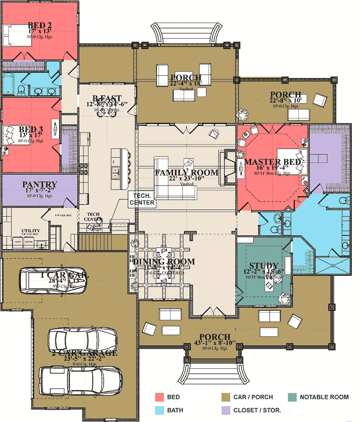 Plan 86300HH: Craftsman Farmhouse House Plan - Floor Plan - Main Level - Craftsman, Farmhouse, Northwest, Rustic