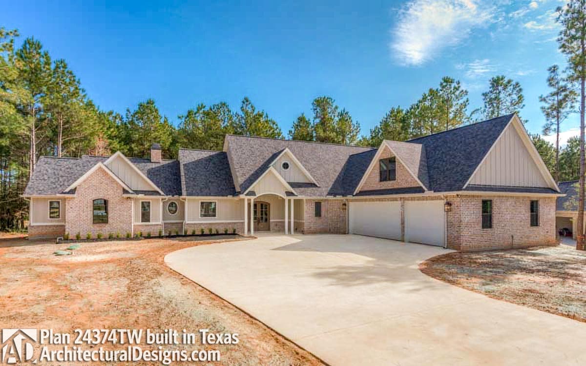 build gallery item - House Plan 24374TW comes to life in Texas