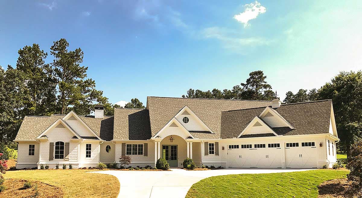 Plan 24374TW: Country Craftsman with Vaulted Interior and French Door Foyer - Image #7 - Country, Craftsman, New American