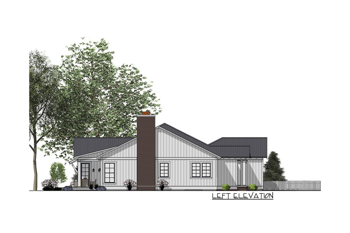 Plan 64442SC: Handsome Ranch Home with Expansion Possibility - Image #6 - Farmhouse, Ranch