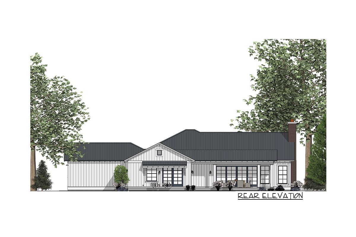 Plan 64442SC: Handsome Ranch Home with Expansion Possibility - Image #7 - Farmhouse, Ranch