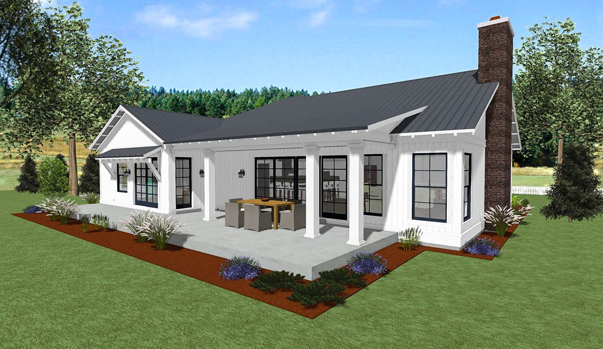 Plan 64442SC: Handsome Ranch Home with Expansion Possibility - Image #4 - Farmhouse, Ranch