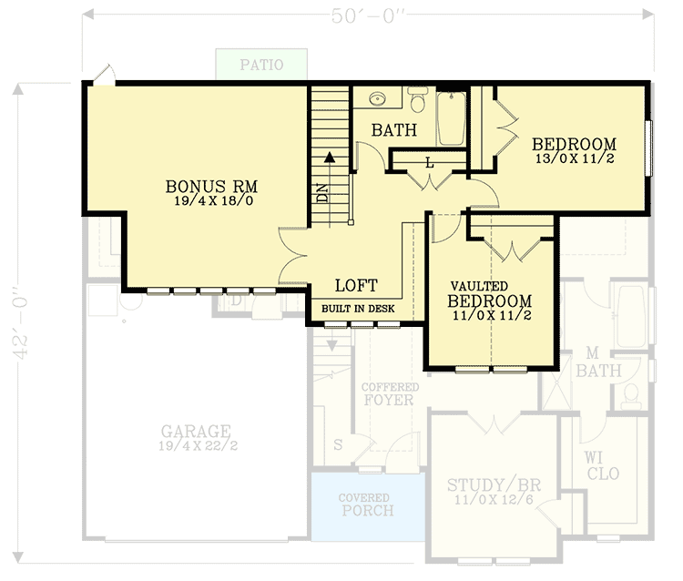 Plan 2893J: Exciting Craftsman House Plan with Bonus Room Included - Floor Plan - 2nd Floor - Craftsman, Northwest