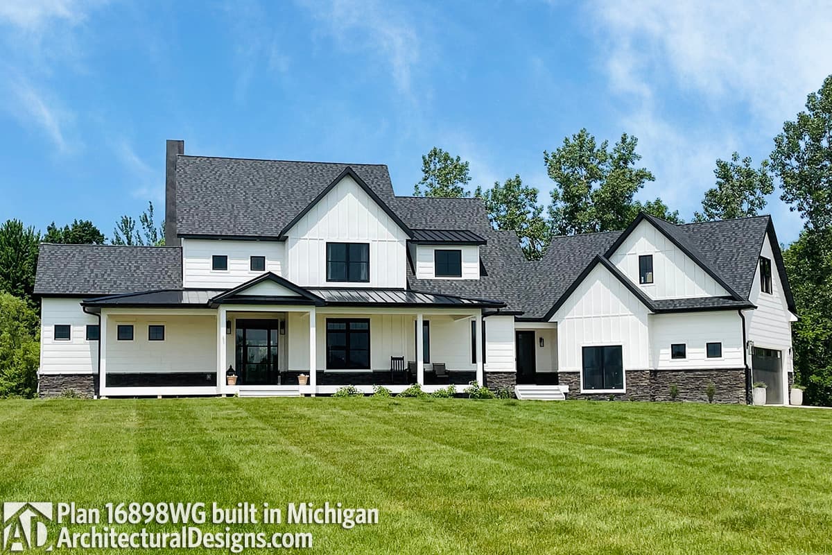 build gallery item - House Plan 16898WG Coming To Life In Michigan!