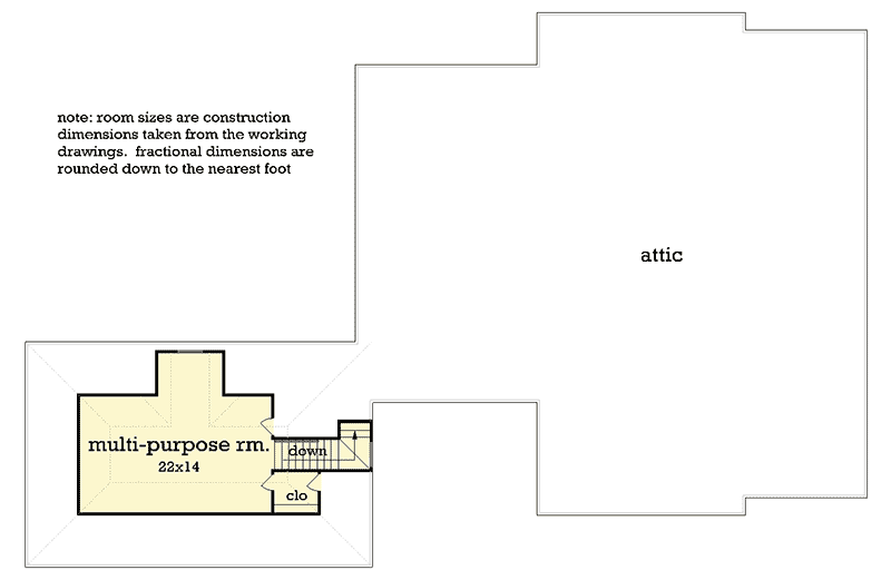 Plan 55192BR: Grand Southern Design with 3 Beds and Private Courtyard  - Floor Plan - 2nd Floor - Southern