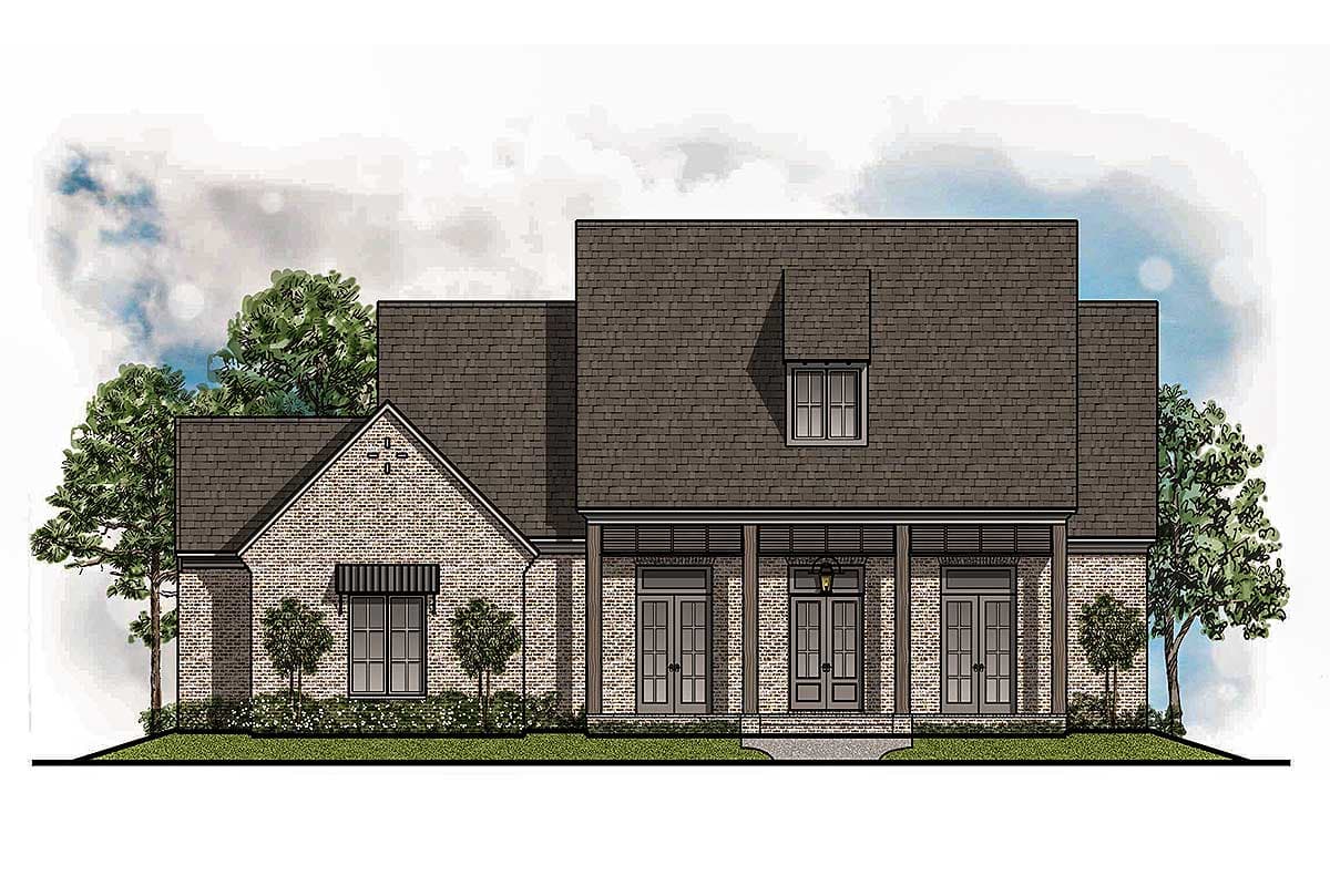 Plan 510002WDY: Welcoming Acadian House Plan with Bonus Over Garage - Image #12 - Acadian, French Country, Louisiana-Style, Southern, Traditional