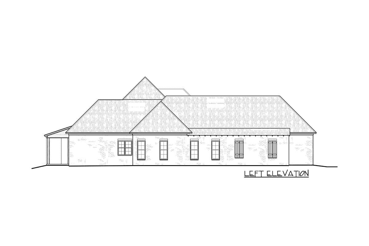 Plan 510003WDY: Elegant Acadian House Plan with Courtyard Garage - Image #9 - Acadian, French Country, Louisiana-Style, Southern