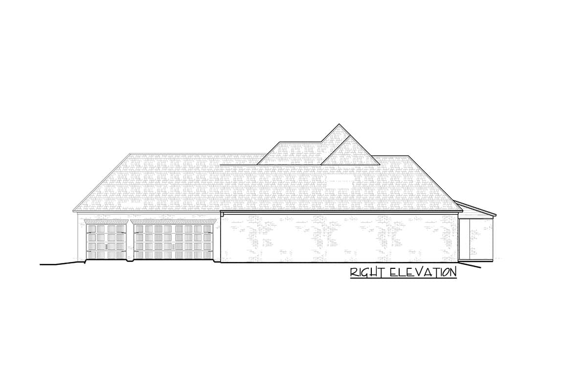 Plan 510003WDY: Elegant Acadian House Plan with Courtyard Garage - Image #11 - Acadian, French Country, Louisiana-Style, Southern