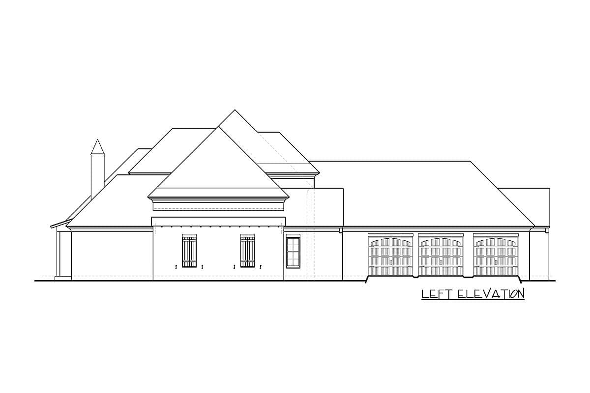 Plan 510005WDY: Stone and Stucco Beauty with Courtyard Entry Garage - Image #37 - French Country, Southern, Traditional