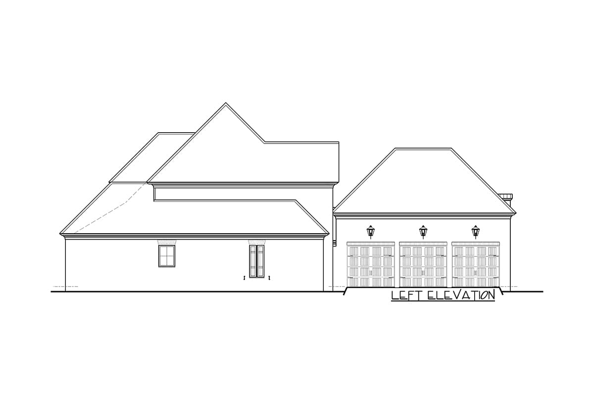 Plan 510009WDY: European Style 4-Bedroom House Plan with Bunk Room Upstairs - Image #48 - European, French Country, Traditional