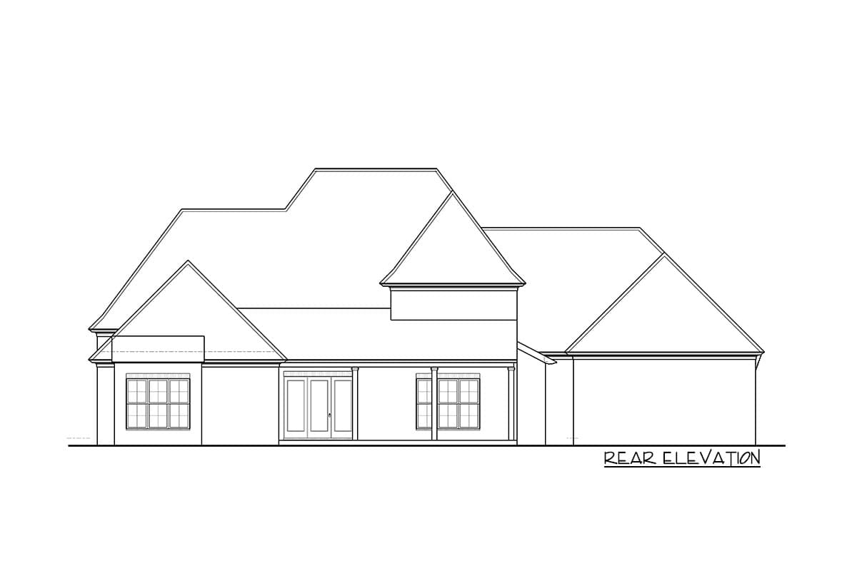 Plan 510008WDY: Gracious European House Plan with Front Courtyard - Image #7 - Acadian, Country, European, French Country, Southern, Traditional