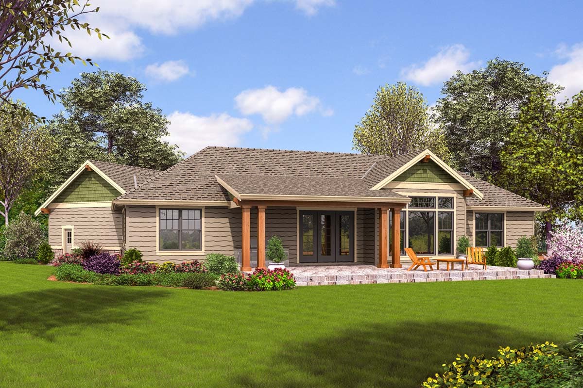 Plan 69651AM: Split Bedroom Craftsman House Plan - Image #6 - Craftsman, Mountain, Northwest