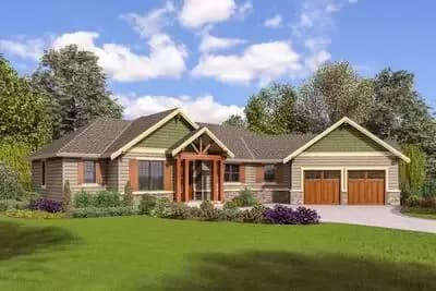 Split Bedroom Craftsman House Plan