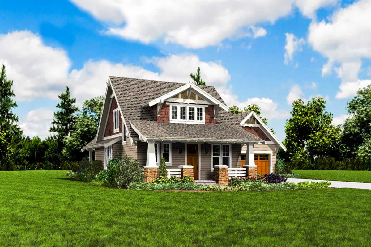 Plan 69655AM: Craftsman Bungalow with Loft - Image #6 - Bungalow, Craftsman, Northwest