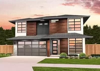 Exclusive Modern Home Plan with Options