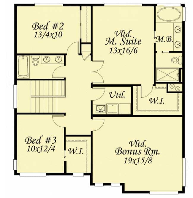 Plan 85194MS: 4 Bed Modern Home Plan with Options - Floor Plan - 2nd Floor - Modern, Northwest